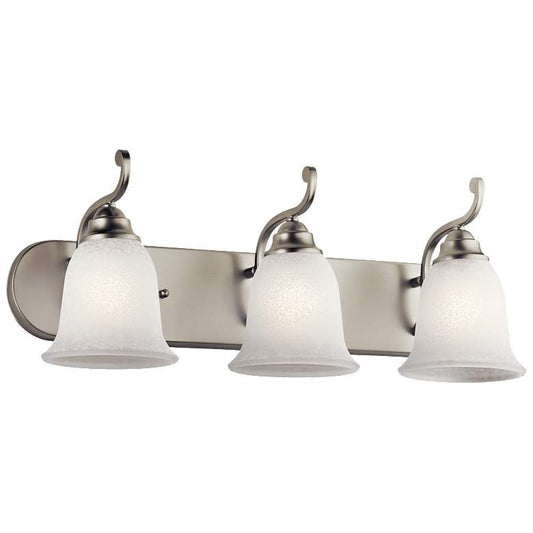 3Lt Camerena Bath Light Brushed Nickel