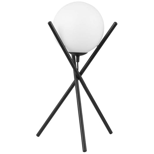 Salvezinas - 1-Light Table Lamp - Black - Opal Glass