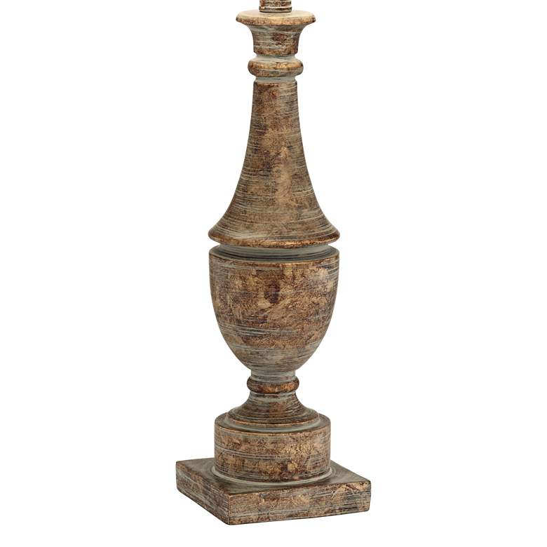Collier Bronze Aged Patina Table Lamp Set of 2