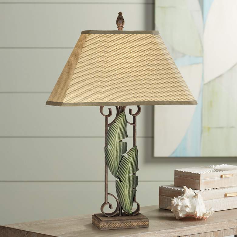 Banana Leaf Tropical Table Lamp