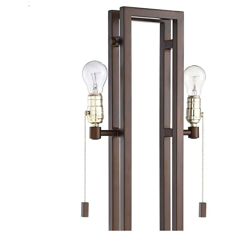 Possini Euro Design Double Tier Bronze Floor Lamp