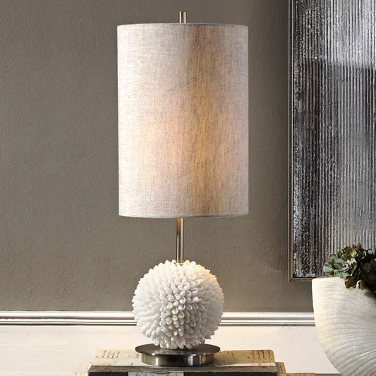 Cascara Faux Sea Shells Buffet Table Lamp