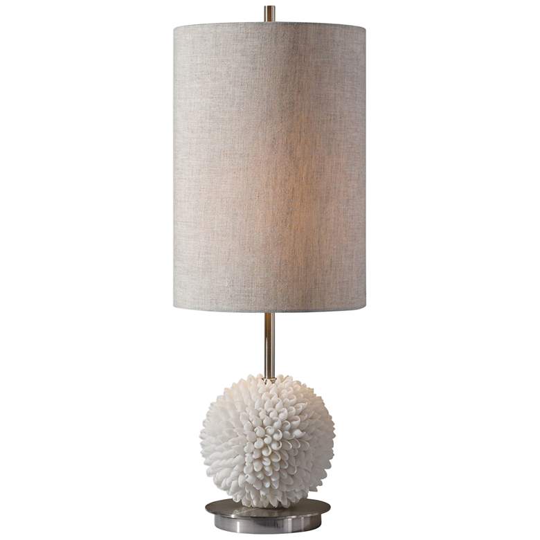 Cascara Faux Sea Shells Buffet Table Lamp