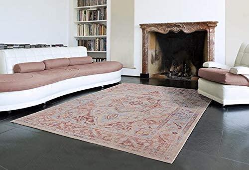 Nottingham Collection Ivory Oriental Soft Area Rug