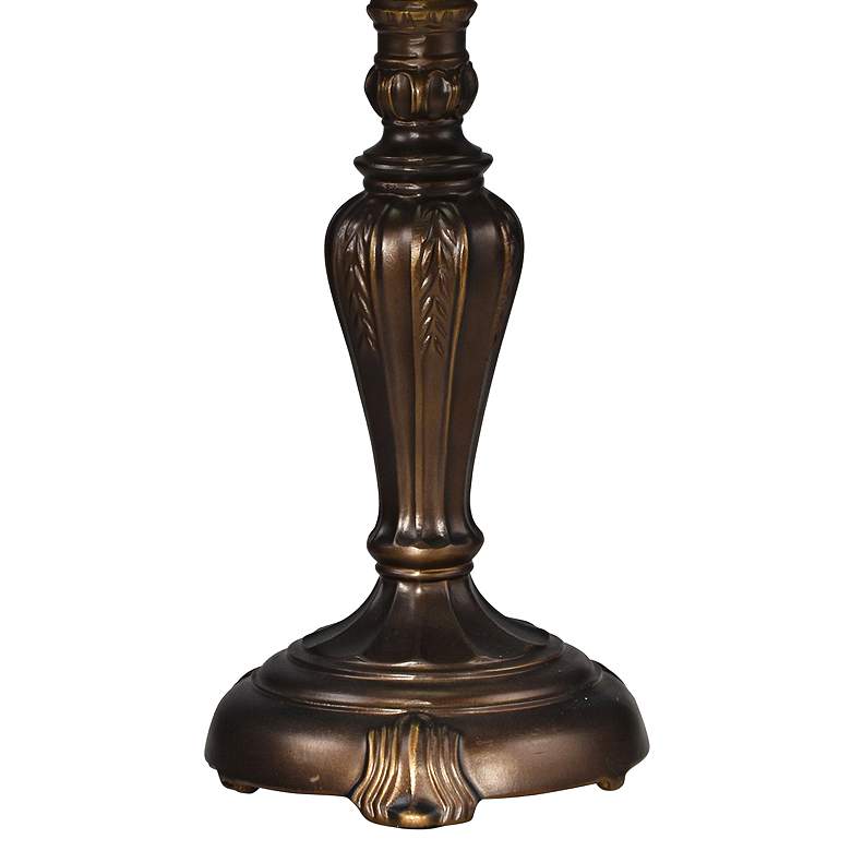 Fox Peony 19" High Bronze Tiffany-Style Accent Table Lamp