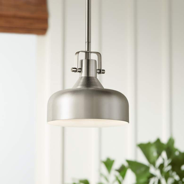 Kichler Intex 7" Wide Brushed Nickel LED Mini Pendant