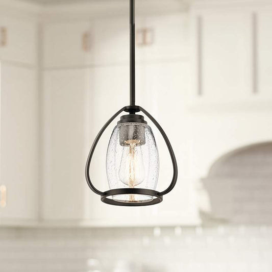 Kichler Tuscany 9" Wide Oiled Bronze Mini Pendant