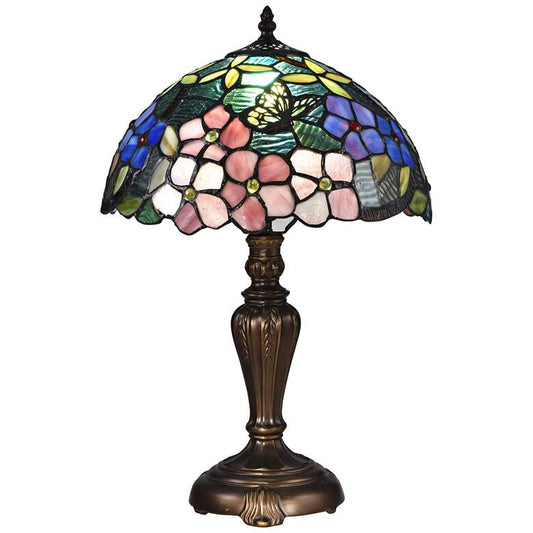 Fox Peony 19" High Bronze Tiffany-Style Accent Table Lamp