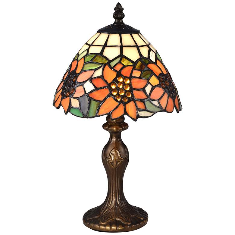 Discovery 14"H Bronze Tiffany-Style Accent Table Lamp