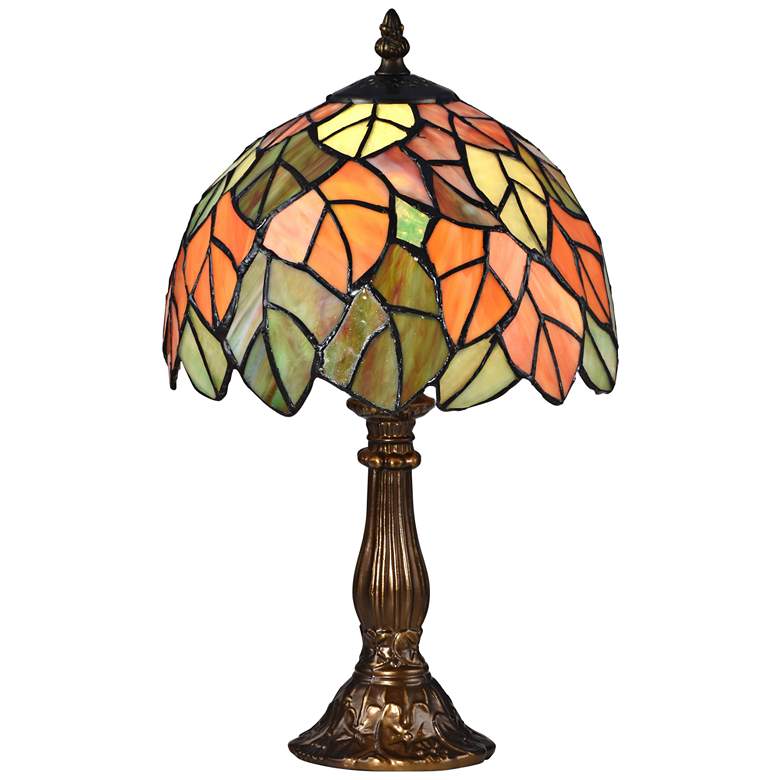 Cape Reinga 15" High Bronze Tiffany-Style Accent Table Lamp