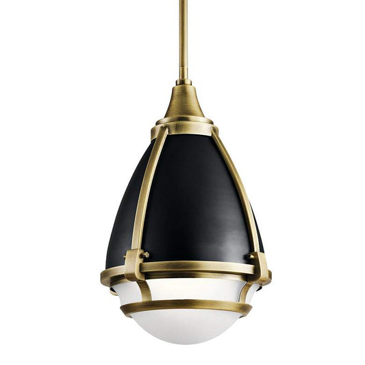Kichler Ayra 10" Wide Natural Brass Mini Pendant