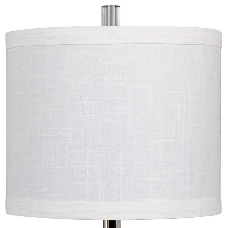 Davie Crystal and Marble Smooth Column Table Lamp Set of 2