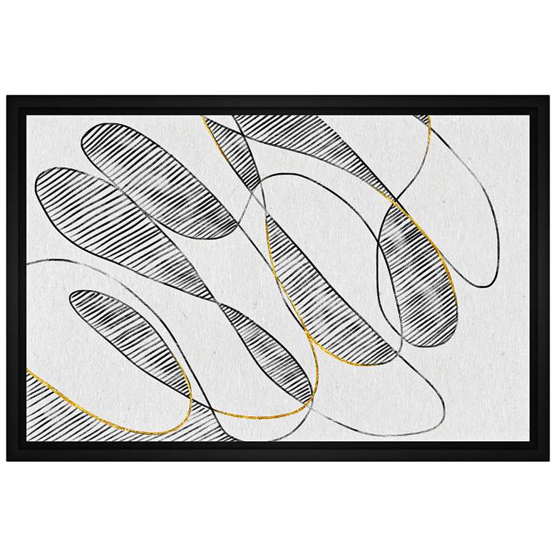 Geometric Doodling Framed Canvas Wall Art