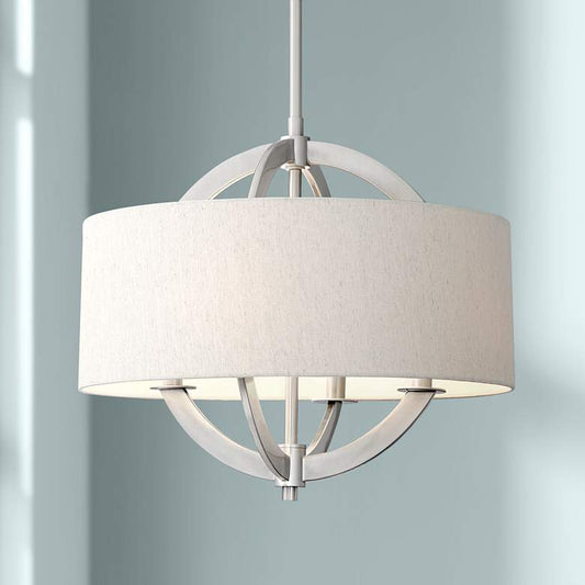 Possini Euro Saturna 21" Wide Brushed Nickel Pendant Light