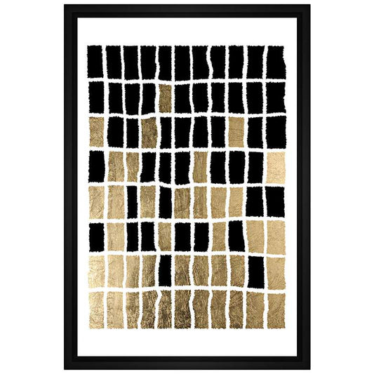 Rectangles Framed Canvas Wall Art