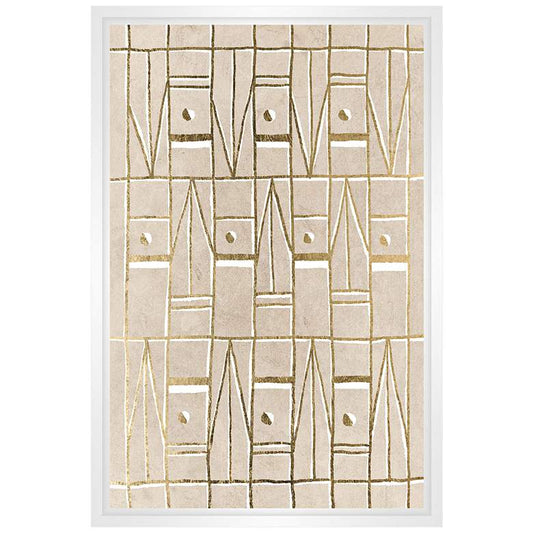 Pattern in Sand II Framed Canvas Wall Art