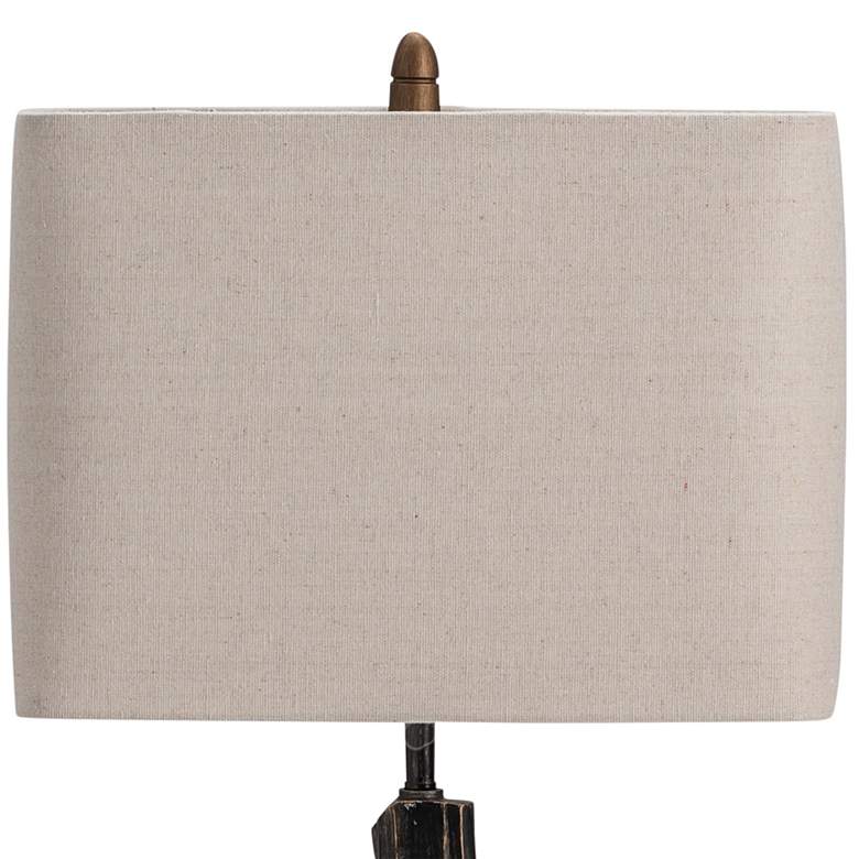 Crestview Collection Lock and Load Bronze and Brown Resin Table Lamp