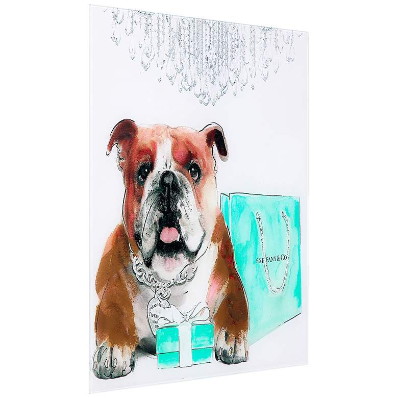 Blue Box 23 1/4" Square Free Floating Glass Graphic Wall Art