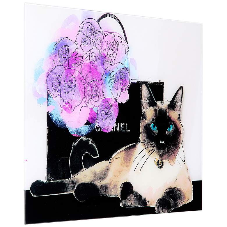 Lilac Bouquet 25 1/2"W Free Floating Glass Graphic Wall Art