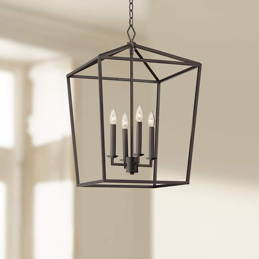 Madison 18" Wide Bronze 4-Light Entry Pendant