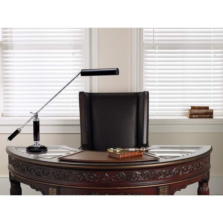 Balance Arm Black and Chrome Adjustable Desk Lamp