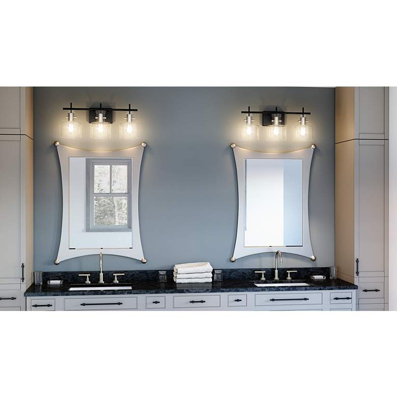 Quoizel Pensbury 23 1/2" Wide Matte Black 3-Light Bath Light