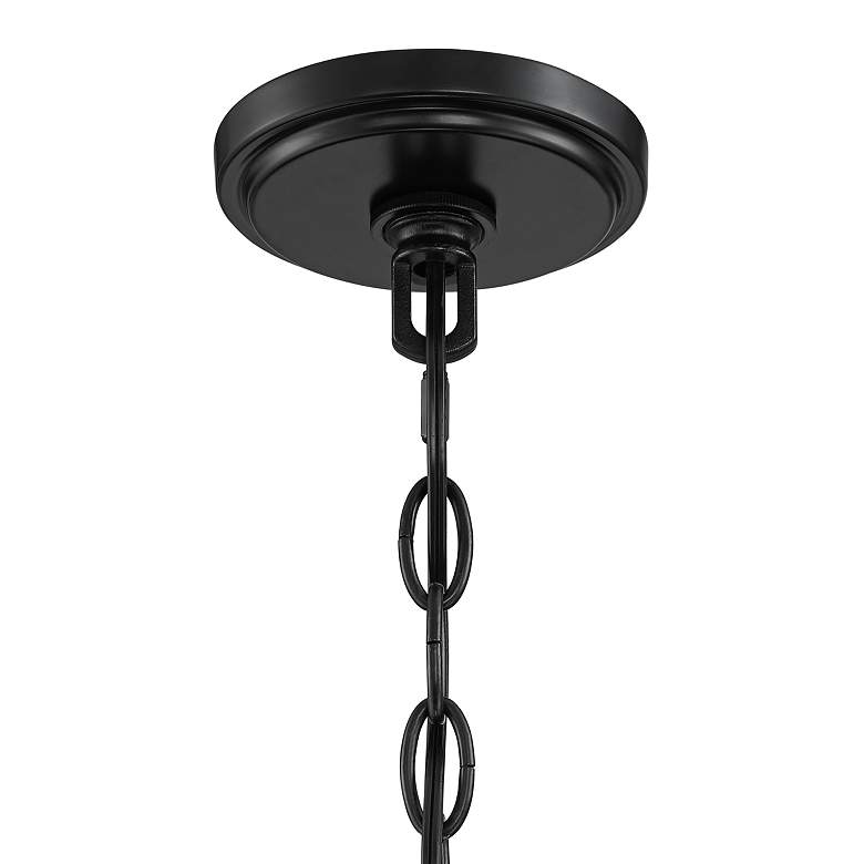 Lacey 16" Wide Black 4-Light LED Round Chandelier