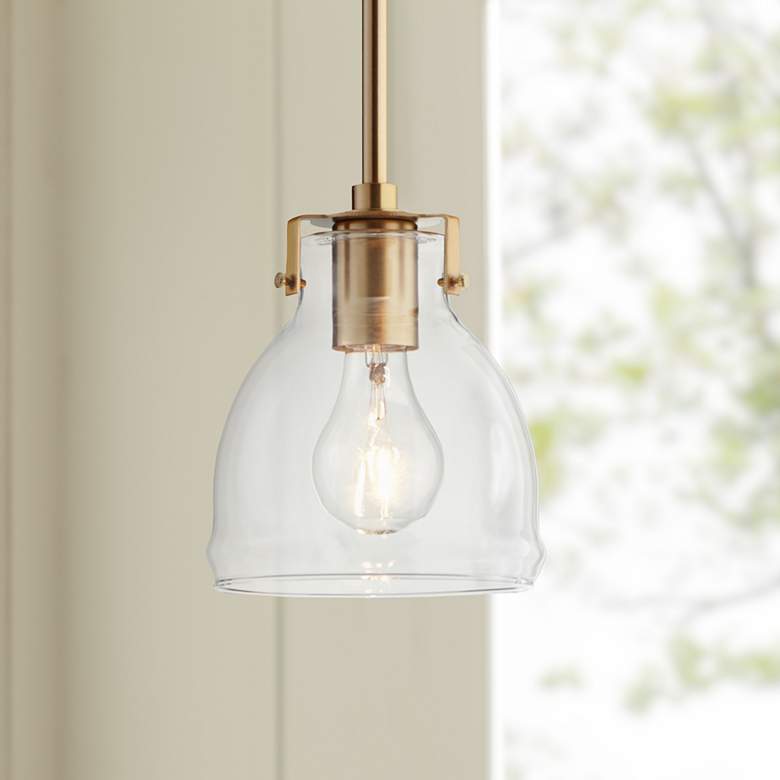 Possini Euro Bellis 6 1/2" Wide Brushed Mini Pendant