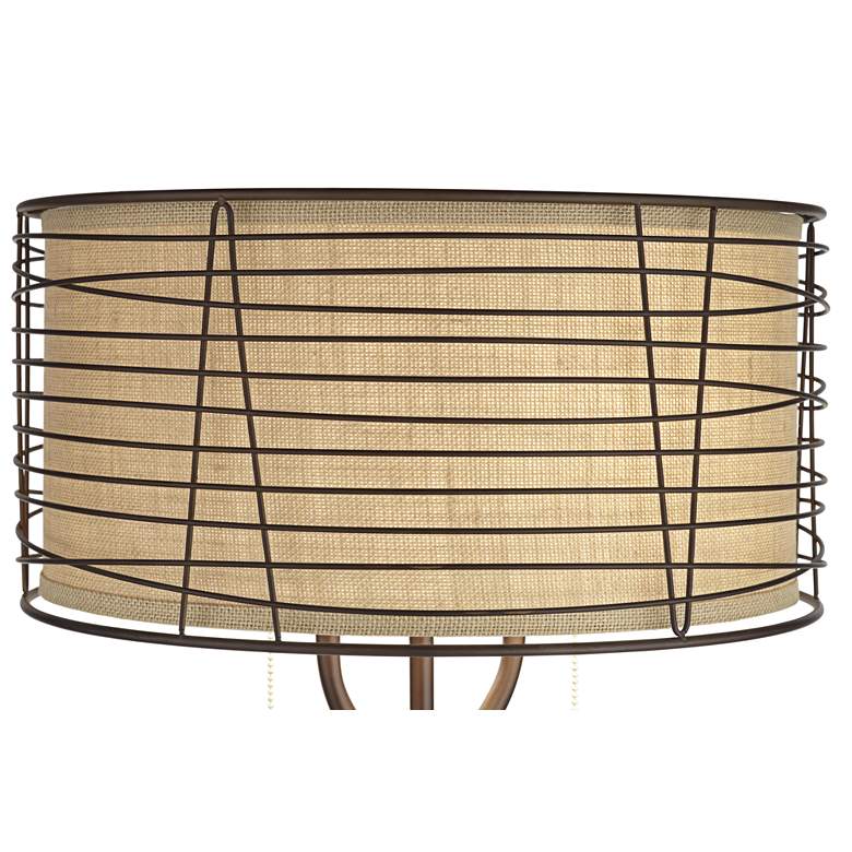 Marlowe Bronze Woven Metal Floor Lamp by Franklin Iron Works