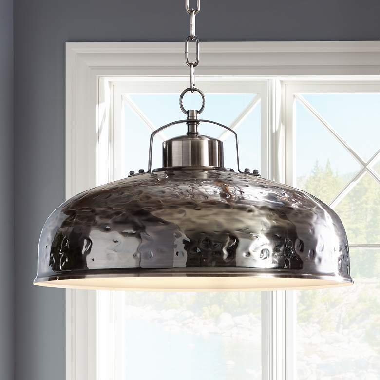 Essex 18" Wide Dyed Nickel Metal Pendant Light