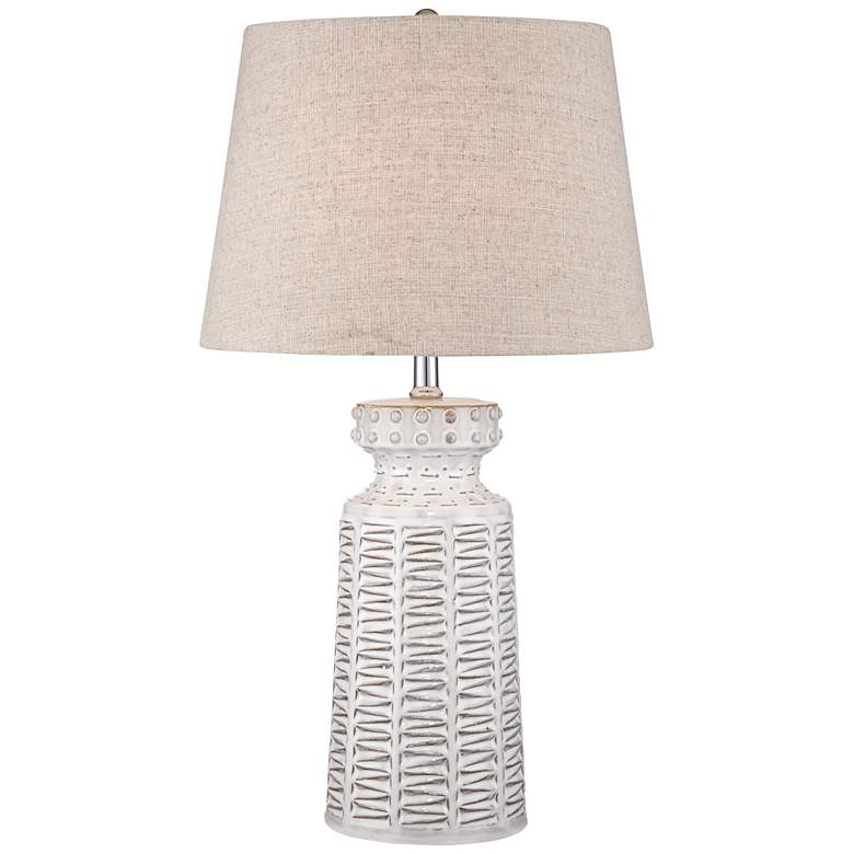Helene Cream White Ceramic Table Lamp