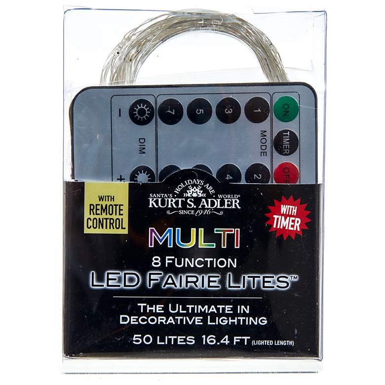50-Light LED 8-Function Multi Color Fairy String Light Set with Remote