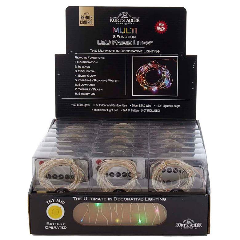 50-Light LED 8-Function Multi Color Fairy String Light Set with Remote