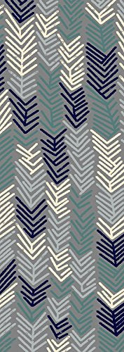 Contemporary Floral Gray/Grey/Navy/Teal/Beige Area Rugs
