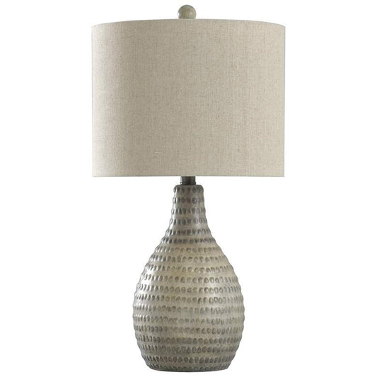 Allen Table Lamp - French Oak - White