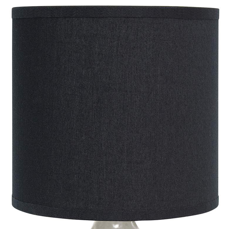 Simple Designs 9 1/4"H Silver Black Shade Accent Table Lamp