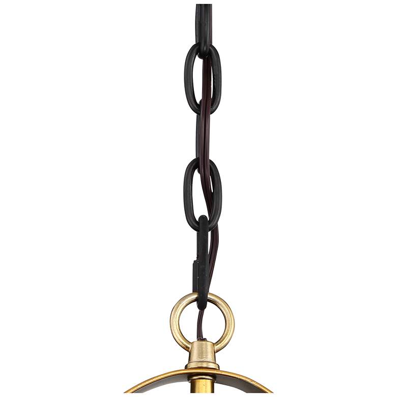 Possini Euro Camden 15 3/4" Wide Black and Warm Brass Ceiling Pendant