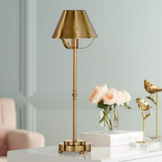 Hayes Tarnished Brass Table Lamp