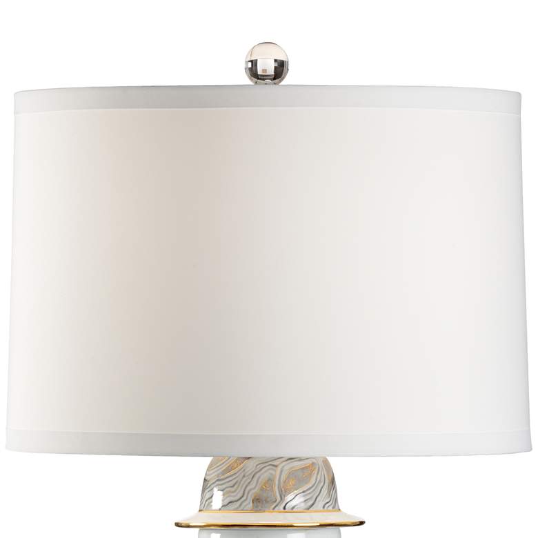 Casper Gray Marbleized Porcelain Table Lamp