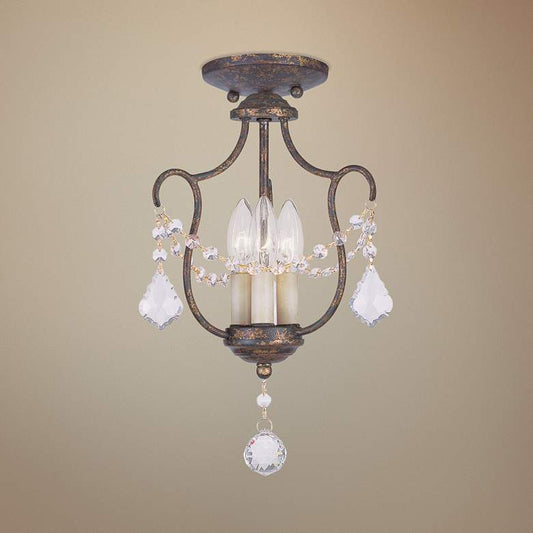 Chesterfield 14" Wide Venetian Golden Bronze 3-Light Pendant