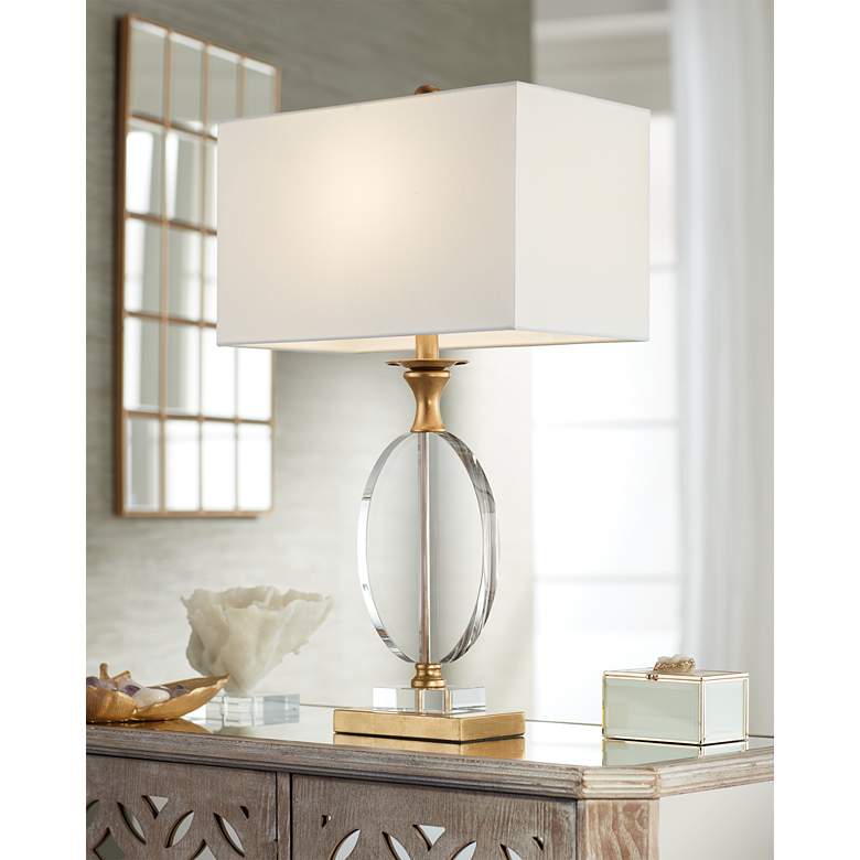 Crystal and Gold Table Lamp by Vienna Full Spectrum