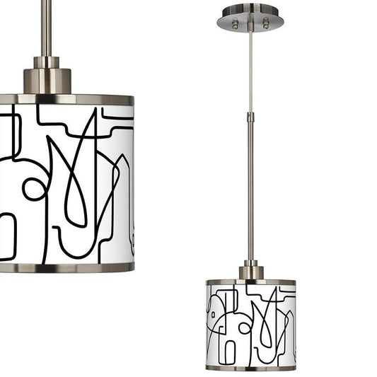 Scribble World Giclee Glow Mini Pendant Light