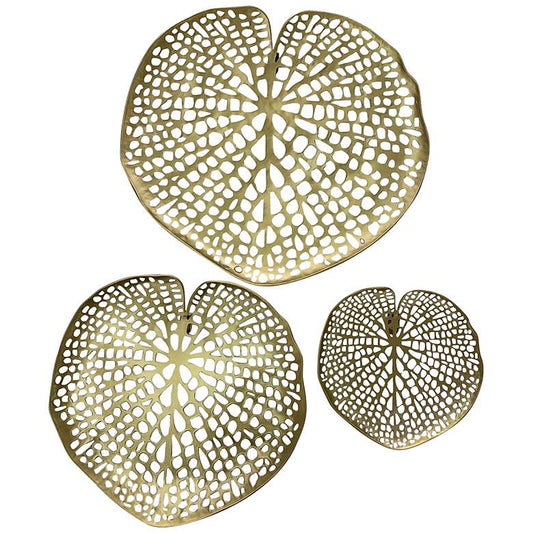 Lilian Laser Cut Lilly 3-Piece Metal Wall Art Set