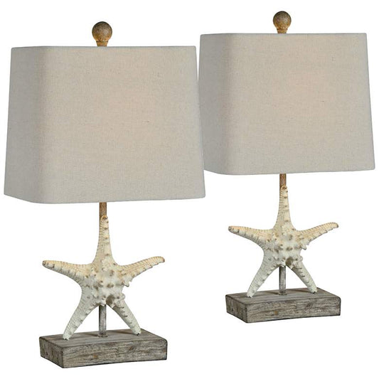 Darla Driftwood 19 1/2" High Accent Table Lamps Set of 2