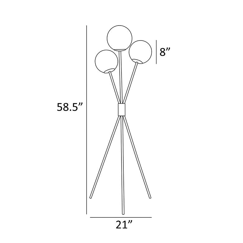 58.5 Lancy Floor Lamp/Brushed Nickel