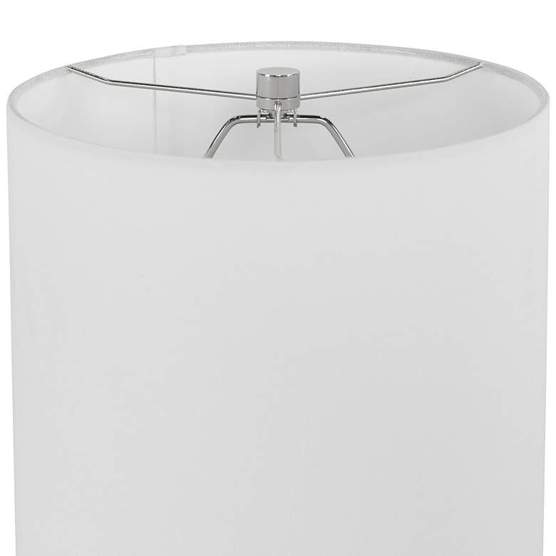 Inverse White Pedestal Table Lamp