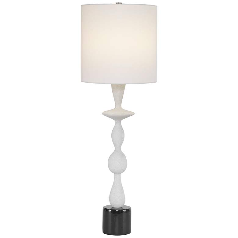 Inverse White Pedestal Table Lamp