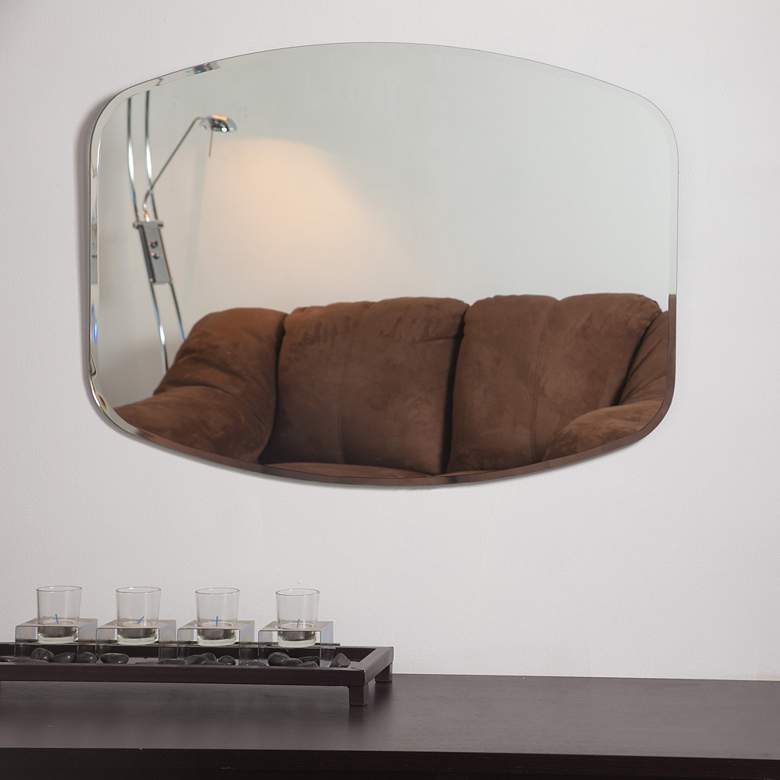 Sydney Frameless 23 1/2" x 31 1/2" Oval Vanity Wall Mirror