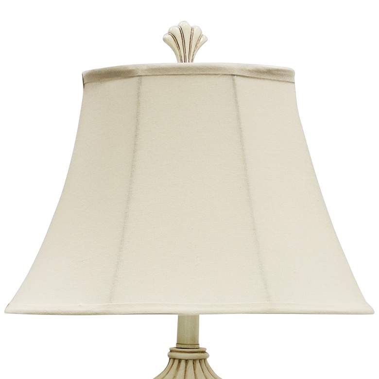 Cream Table Lamp with Cream Fabric Shade