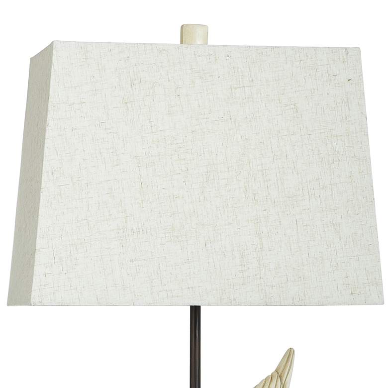 Sandpiper Table Lamp with White Hardback Fabric Shade